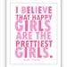 SALE Audrey Hepburn quote: I Believe in Pink. 4 prints one low price. 8x10.