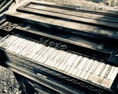 Antique Piano Harmonium Photograph.  Piano Photo.  Musical Instrument Photograph.  Fine Art Photography 5x7 Print