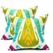 Lot of 2 Silk/cotton Ikat pillow covers
