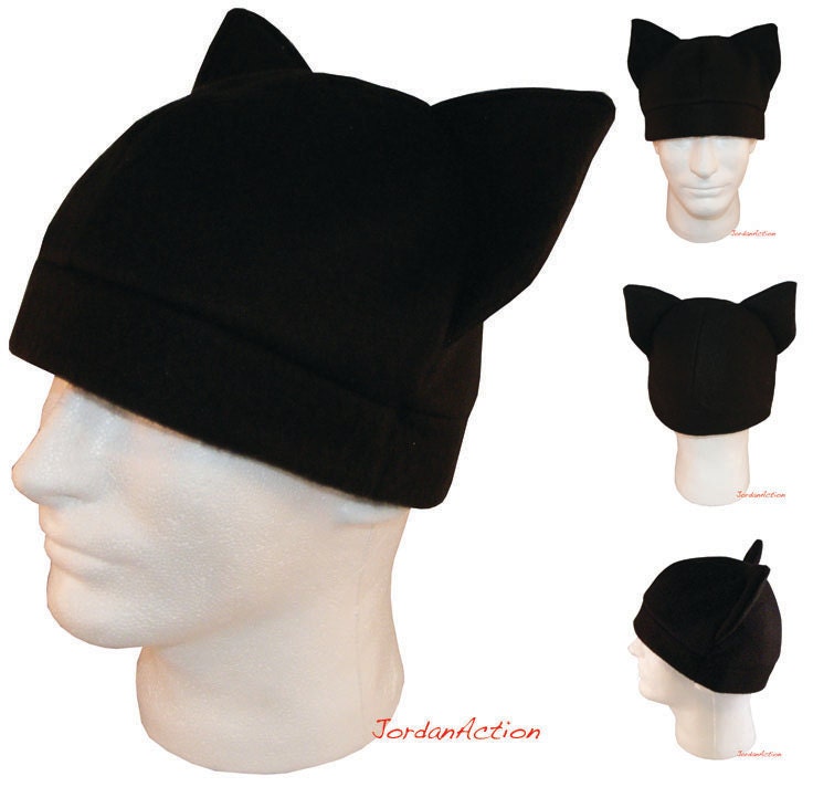Black Kitty Ears - Fleece Hat