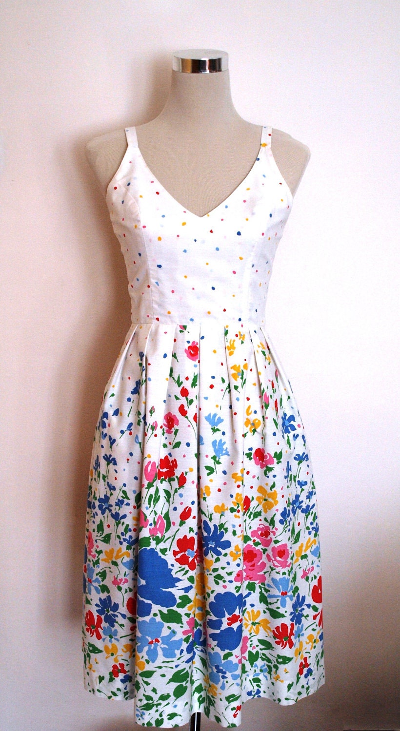 1950s / 1960s Lanz Originals vintage summer dress. Crisp cotton, perfect for the season. Excellent condition.