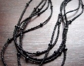 Black Multi-strand Necklace