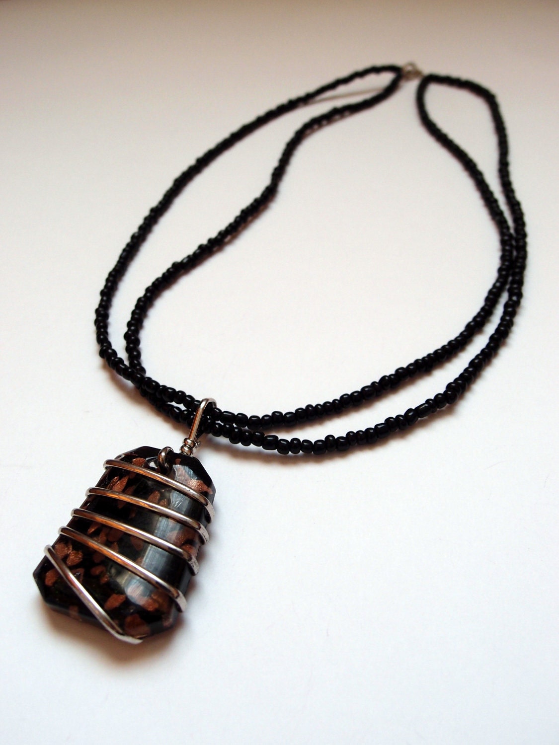 Black Pendant Necklace