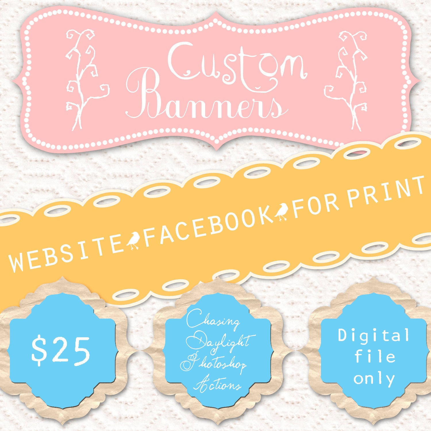 Custom Banner for Facebook, Website, Blog, or Print