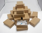 20 pack Kraft Jewelry Boxes Cotton Filled Presentation Display Boxes size 2.5x1.5