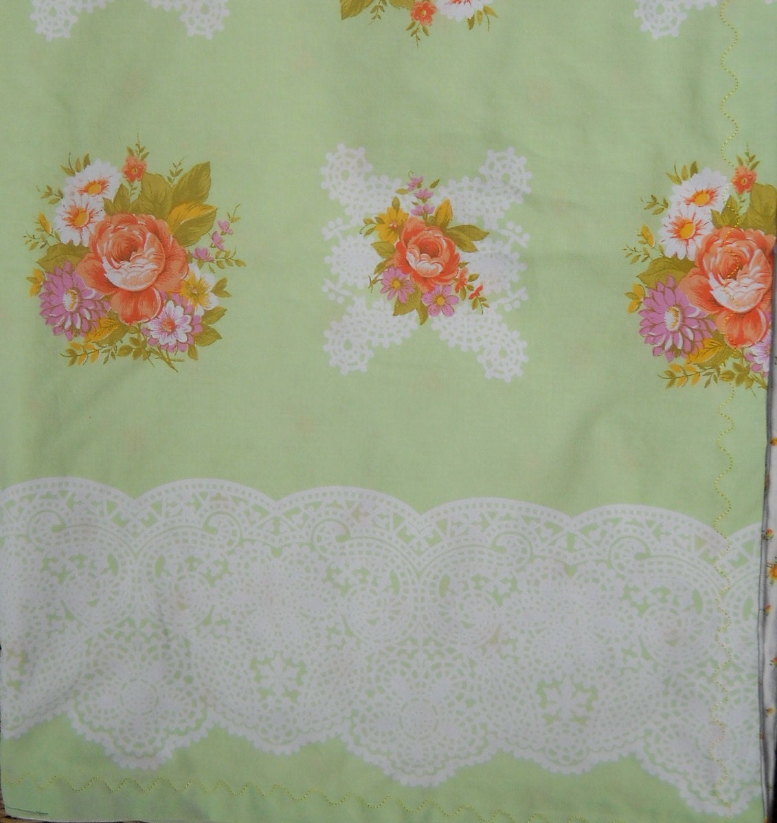 Vintage Fabric Baby or Lap Blanket, made from Vintage Linens