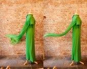 Vintage 1960s Green Long Dress