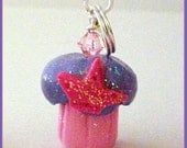 Polymer Clay Lavender and Pink Princess Cupcake Charm