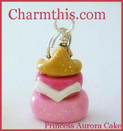 Polymer Clay Princess Aurora Cake Charm