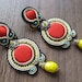 Soutache Earrings in red
