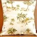 RESERVED FOR JULIANA Palm Trees Pillow Covers Yellow Cream Green Beige Decorative Cushions Pair 16x16