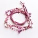 Pink pastel skinny headband bead crochet rope. Spring summer fashion rustic chic avidteam