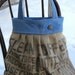 Burlap and Denim Bag/Purse/Tote