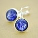 Blue Branches Earrings Wearable Art Vintage Inspired - Modern- Navy Blue - Cobalt - Woodland Tree