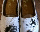Custom Hand Painted Dandelion TOMS
