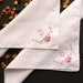 2 Vintage Machine Embroidered Handkerchiefs With Pink Initial B