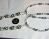 Barefoot Beach Sandals -Silver and Crystal  Wedding Jewelry -Destination Weddings