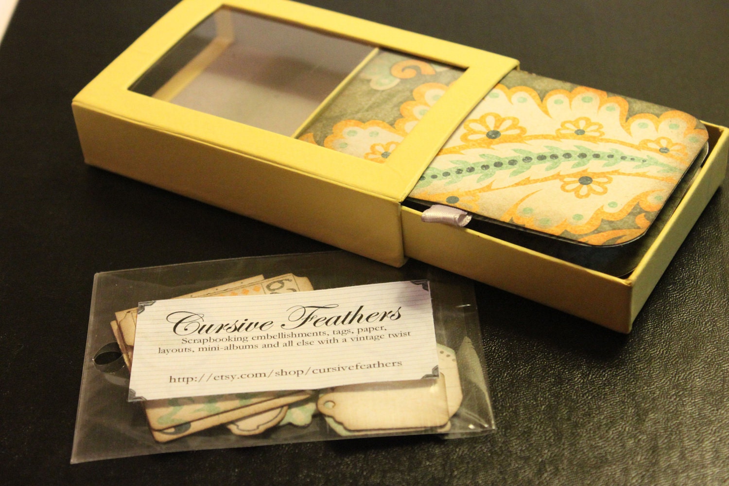 Yellow Accordion Mini Album and Coordinating Die-Cuts