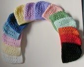 SALE crochet baby beanie hat newborn 0-3 3-6 month infant boy or girl many colors white brown black red pink blue turquoise etc.
