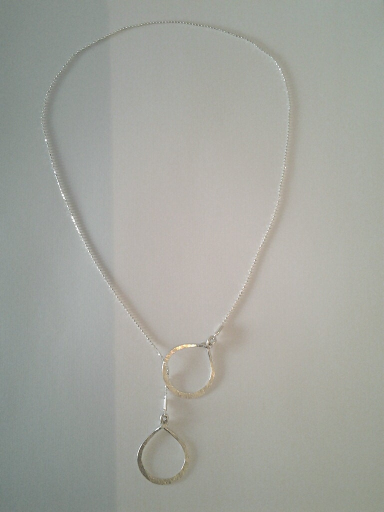 Tears of Joy - Lariat, Gold or Silver,Birthday gift necklace- Bridesmaid Gifts, sister and mom gift, girl friend, wife,best friend, Teardro