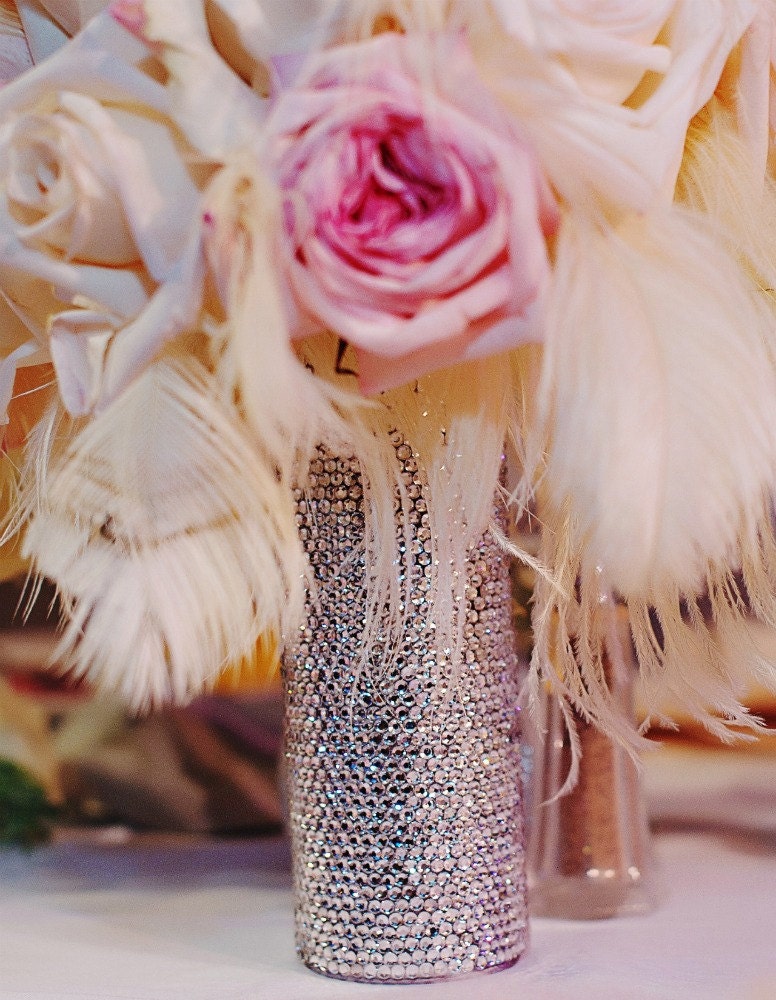 Swarovski Crystal Wedding Bouquet Holder Handle Wrap for Bridal Flowers Il_570xn