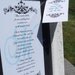 Black White Tiffany Blue Damask Sign for Guest Book Wish Tree Advice Tags
