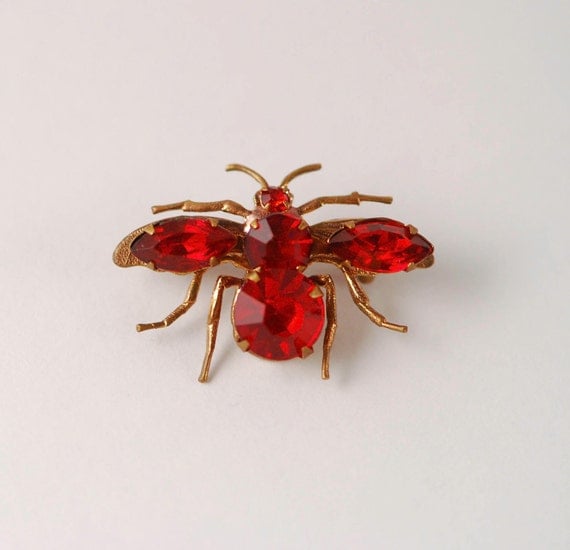 Red Fly PIn. Very Elaborate