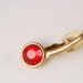 Men's Tie Bar  Red rhinestone