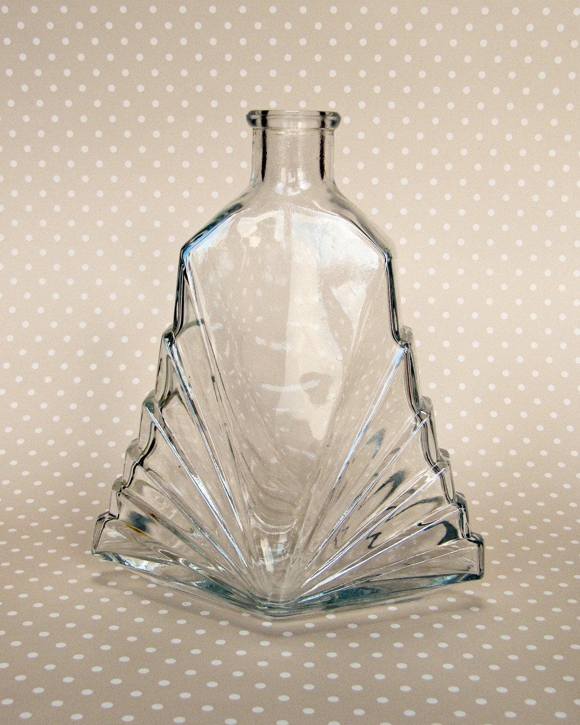 Beautiful Large Art Deco Style Glass Bottle Vase Decanter