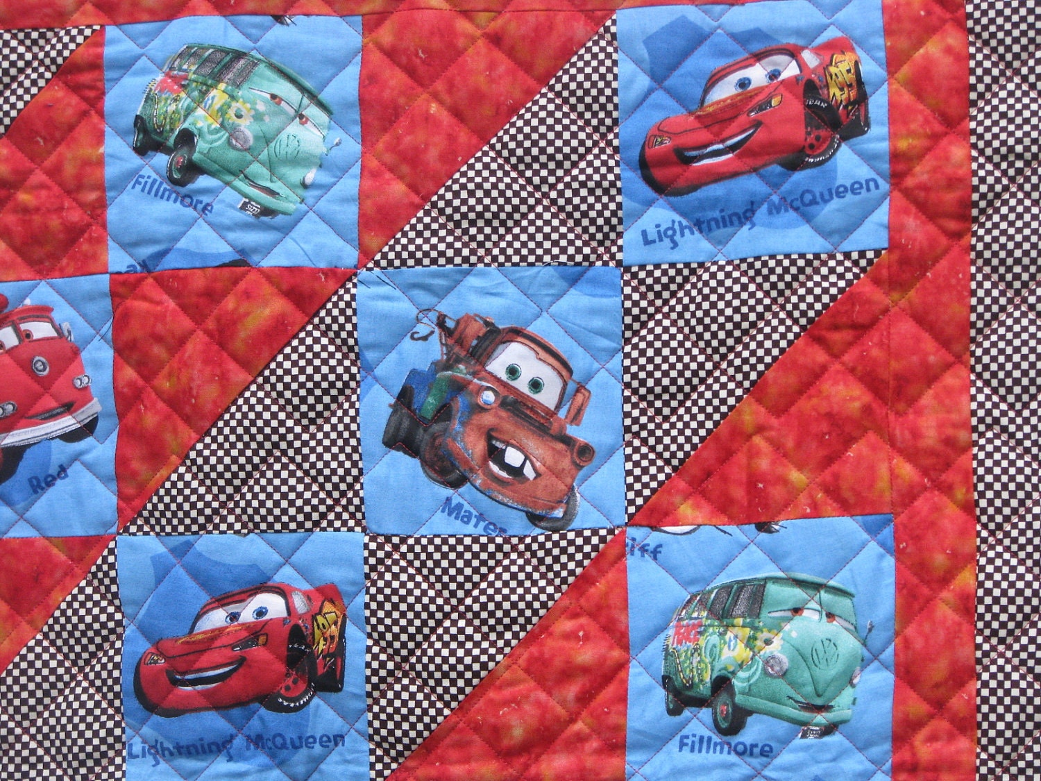 Modern Baby Boy Quilt - Cars