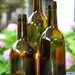 Wine Bottle Candles Hurricane Lamps Wedding Centerpiece (set of 3)