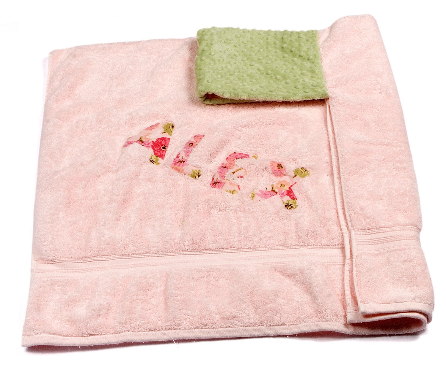 Personalized Bath Towels - Green Hood