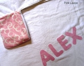 Personalized Bath Towels - Pink Loops