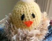 Crocheted Baby Chick in Nest