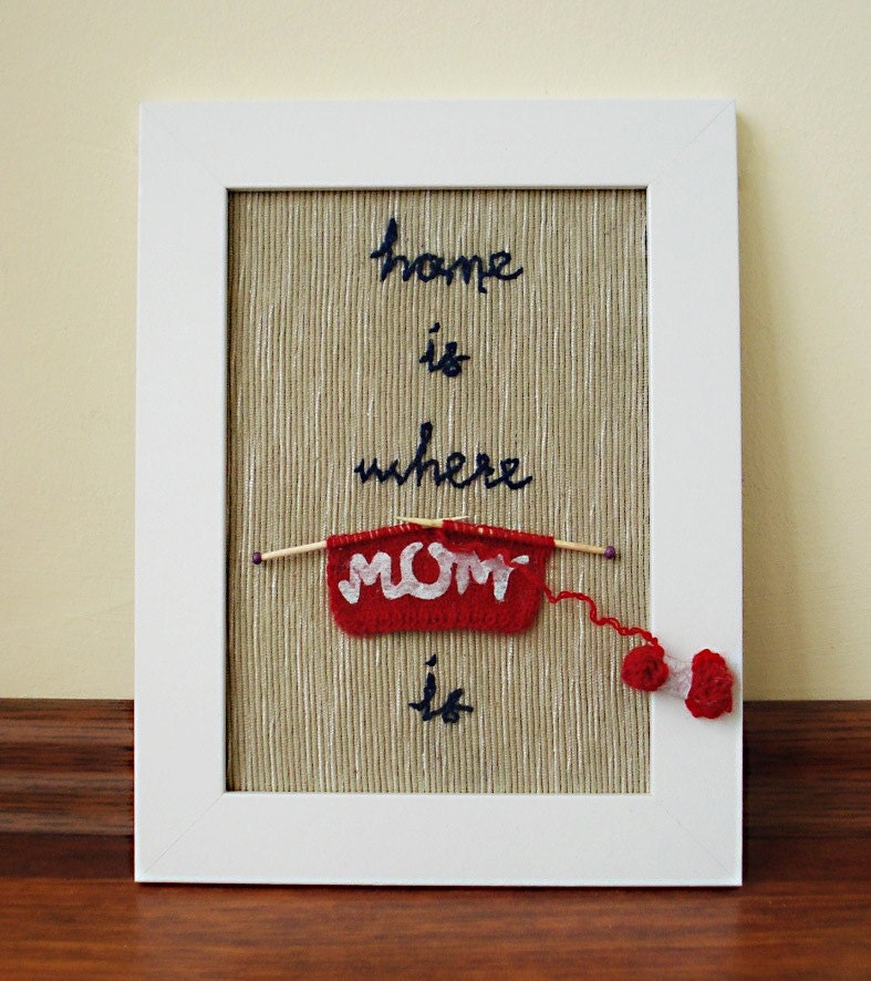White Frame, Home is Where Mom is