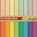 Digital Paper Pack RETRO CHEVRON DREAM Printable Backgrounds Rainbow Colors with Instant Download