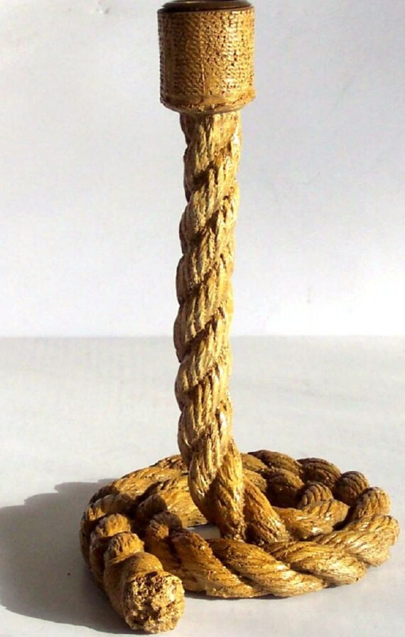 vintage coiled rope candle holder tapered by mightneedthat vintage coiled rope candle holder tapered by mightneedthat