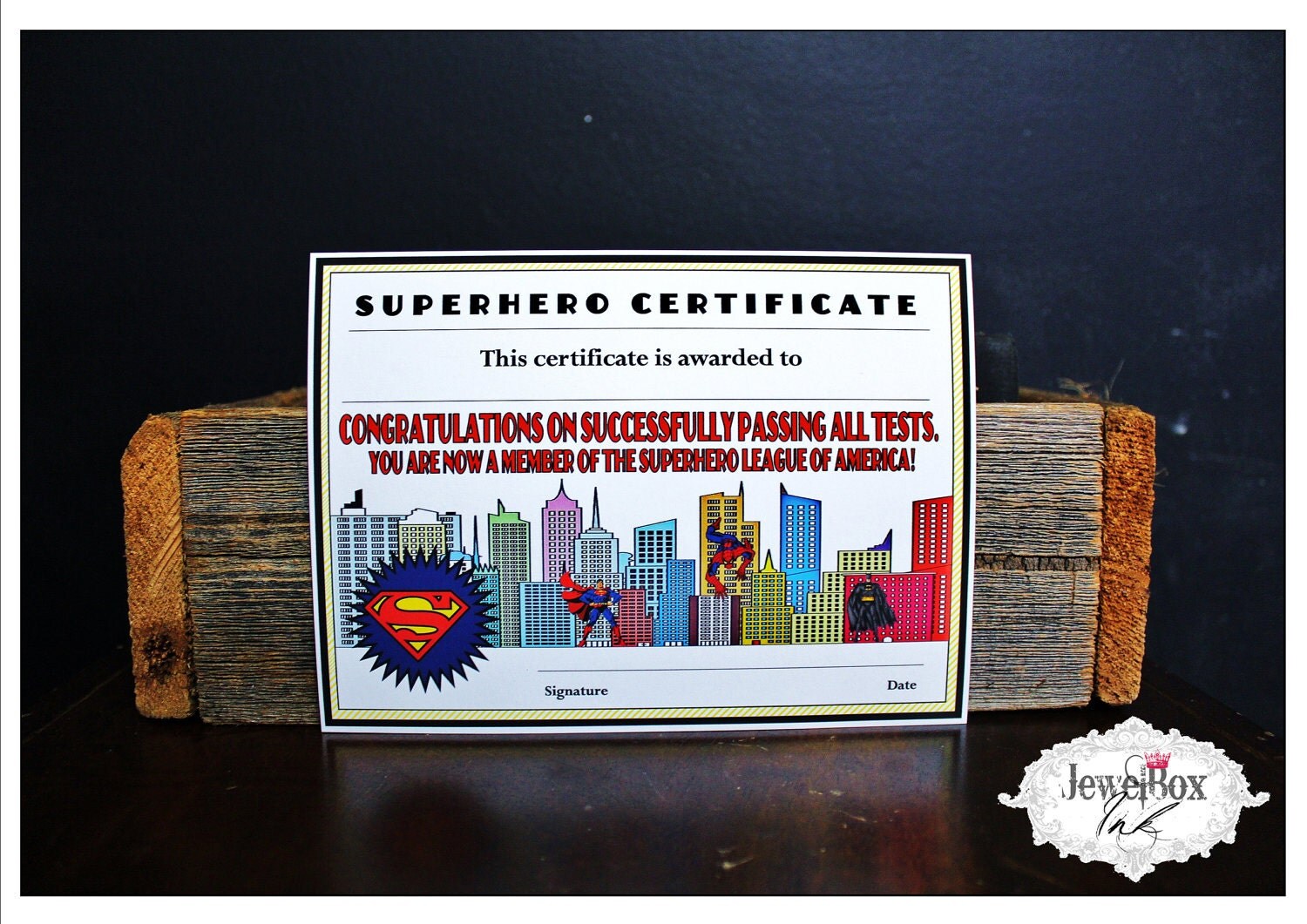 Superhero Certificate Printable