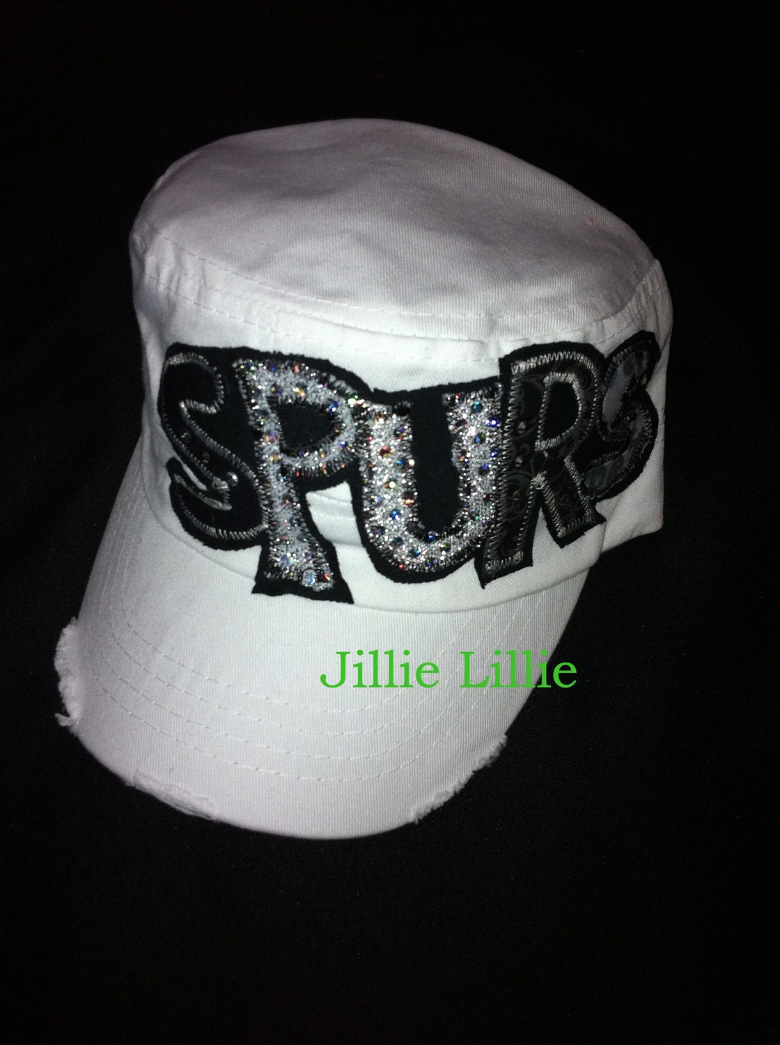 Spurs, San Antonio, women's cadet hat, black, white, charcoal, adjustable