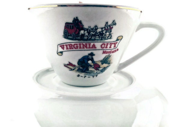 Vintage Recycled Virginia City Collectors Teacup Handmade Scented Soy Candle