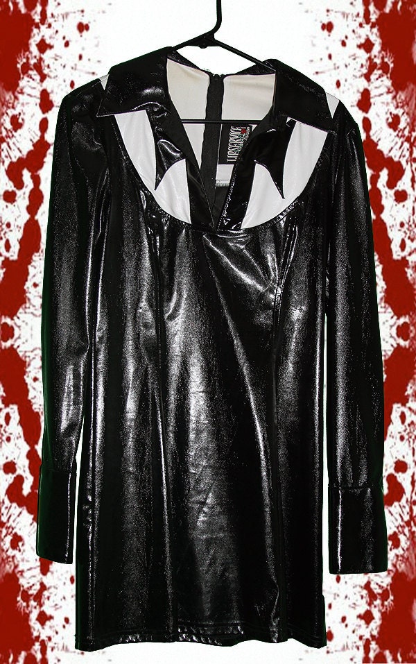 Black & White Wednesday Addams Gothic Dress