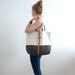 Large tote bag, cotton and wool