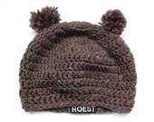 Bear Hat (crochet / brown / newborn)