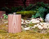 Oak Woodgrain Stainless Steel Hip Flask