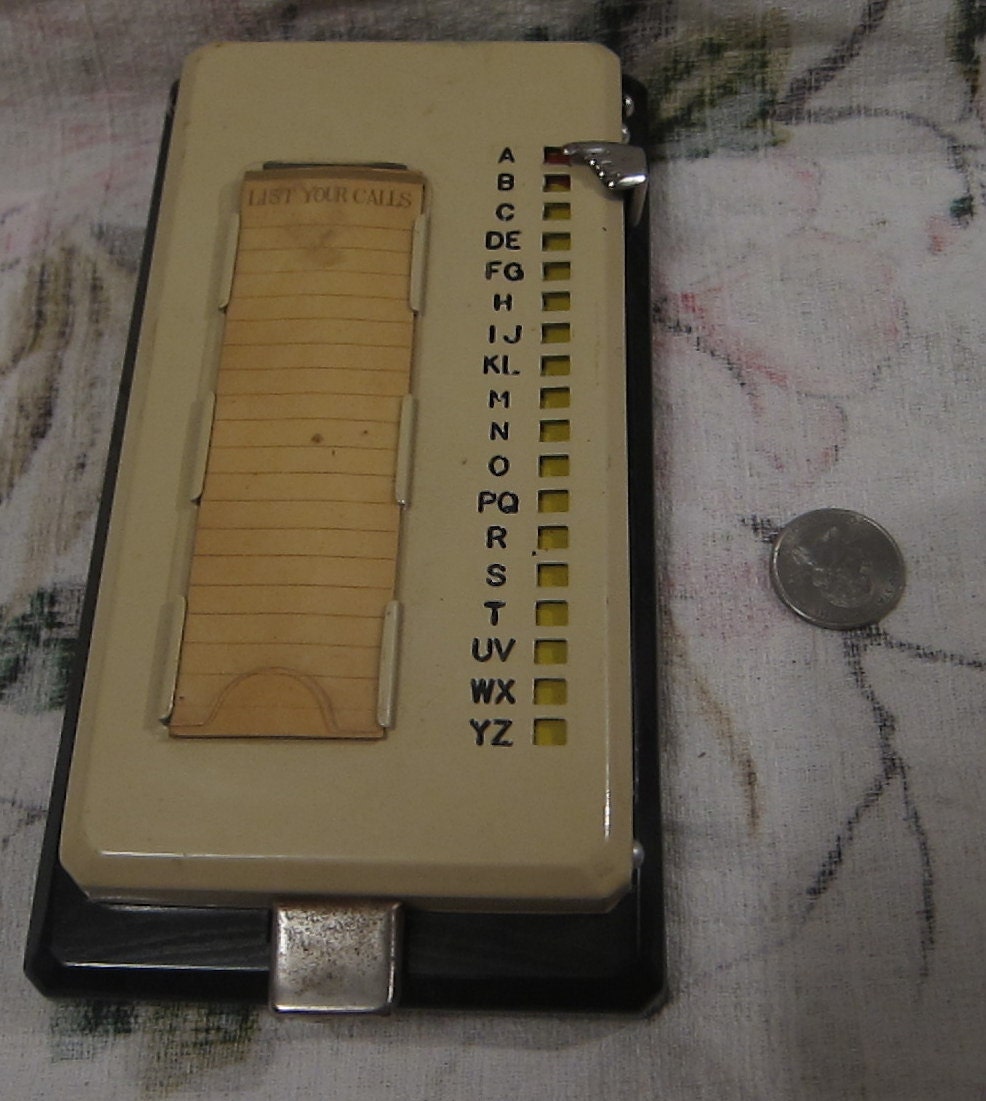 Vintage Metal Address Book Phone Directory Made in by metalsk8er6
