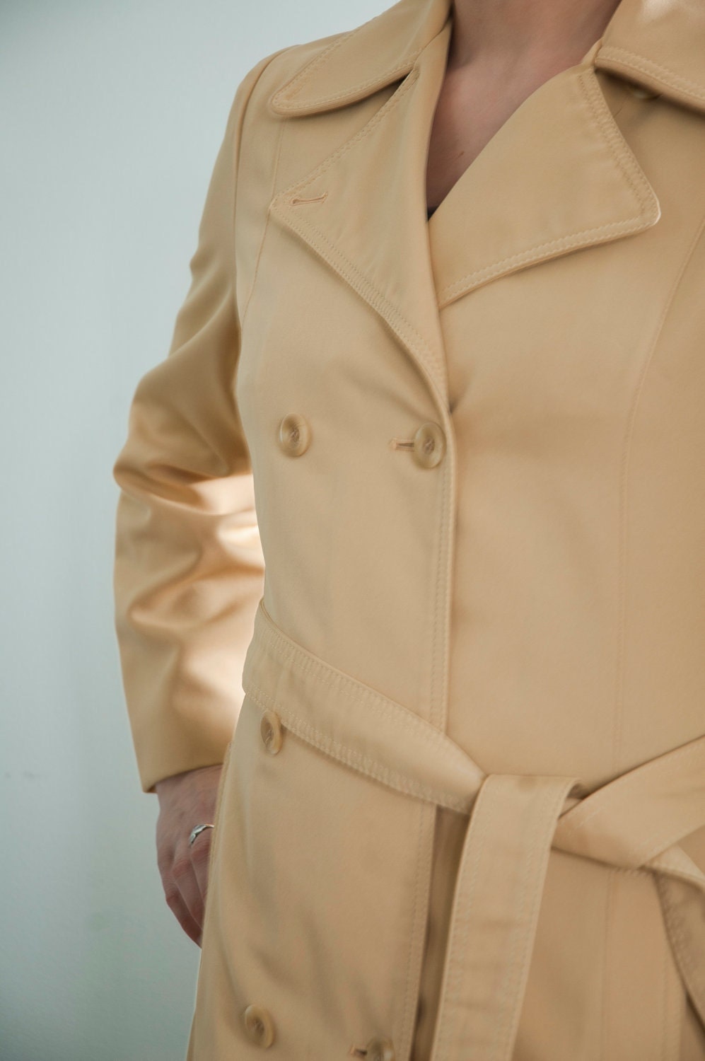 60'S Double breasted trench coat, Forecaster of Boston, Like New