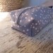 Trousse grise étoiles roses - Pencil case with stars