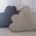 Lot de deux coussins nuage gris orageux et brume étoiles orageux