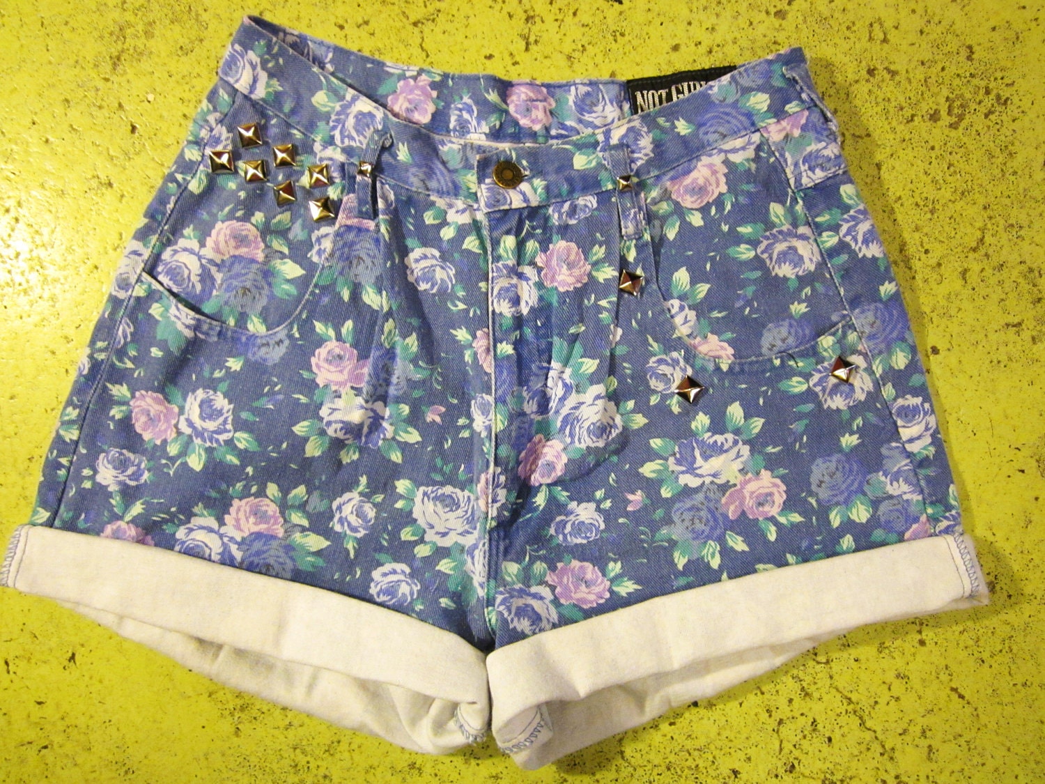 Vintage Studded FLORAL Shorts