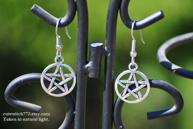 Silver Pentacle Earrings "No Fuss, Just Pentacles"